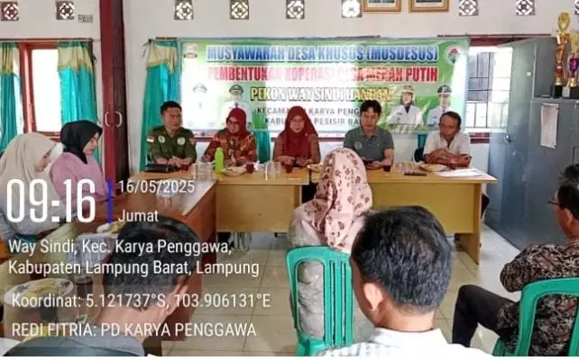 Pemerintah Pekon Way Sindi Hanuan Bentuk Koperasi Merah Putih